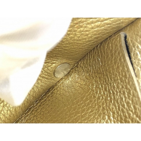 Louis Vuitton Portefeuille Wallet Lock Bifold Compact Gold - Picture 10 of 10